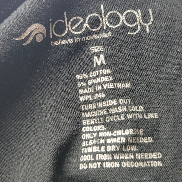 Ideology Women's Black Graphic Athletic Top Medium - Picture 4 of 4